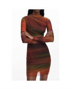 Оранжевое женское платье из полиэстера, оранжевый Desigual