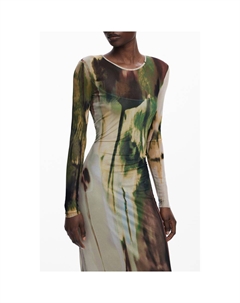 Зеленое женское платье из полиэстера, зеленый Desigual