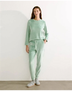 Женская однотонная пижама из полиэстера, нежно-голубой Enfasis