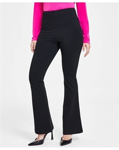 Брюки-клеш Petite вязки Ponte, черный I.n.c. international concepts