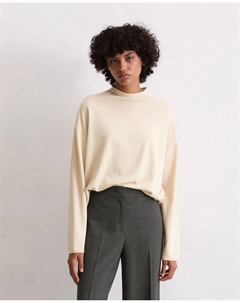 Женский тонкий вязанный свитер оверсайз, изготовленный из мягкой смеси новой шерсти, бежевый Marc o'polo