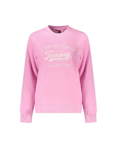 Розовый хлопковый женский свитер Tommy hilfiger