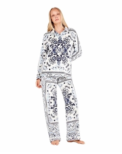 Женская пижама-рубашка из флисовой ткани, мультиколор Gisela