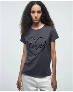 Футболка с блестками, черный Сфера