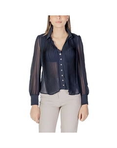 Синяя рубашка из полиэстера, синий Morgan lane