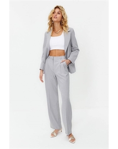 Тканевые брюки, светло-серый Trendyol