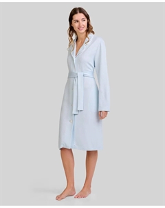 Женский ночной халат с пуговицами, небесно-голубой Lohe
