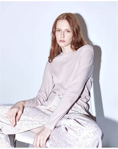 Футболка с ажурной вязкой, розовый Сфера