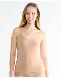 Майка на тонких бретелях, темно-коричневый Sloggi