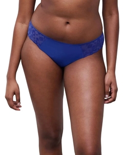 Трусики с анималистичным принтом из бархата из линии Girls, синий Chantelle