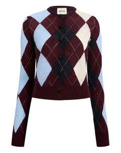 Кардиган Charli с узором аргайл, красный Khaite