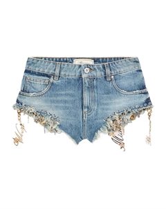 Джинсовые шорты мини, синий Blumarine