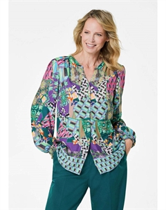 Блуза, цвет dunkelgrün/gemustert Goldner