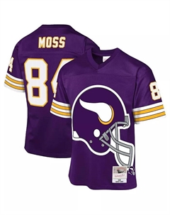 Футболка для подростков Randy Moss Purple Minnesota Vikings 1998 Throwback Fashion Jersey Mitchell and ness