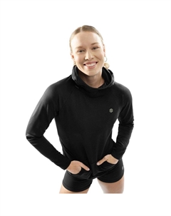 Женская толстовка с капюшоном для фитнеса Nexus Black Siroko