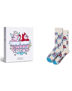Носки хороший поросенок - плохой поросенок, белый Happy socks