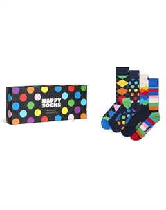 Набор геометрических носков, мультиколор Happy socks