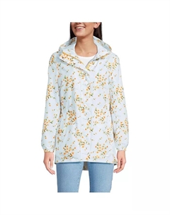 Женский дождевик Squall Packable Waterproof, белый Lands' end