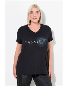 Женская функциональная рубашка быстросохнущая с V-образным вырезом и коротким рукавом Ulla popken