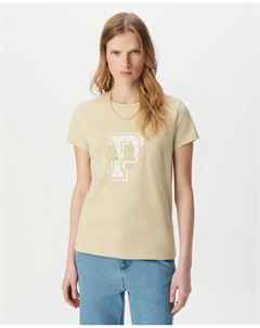 Футболка для женщин с коротким рукавом и круглым вырезом, бежевый Ikks