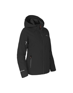 Легкая утепленная куртка-дождевик, водонепроницаемость 12000 мм водяного столба, черная Bergson