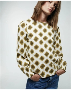 Футболка с принтом, светло-бежевый Сфера