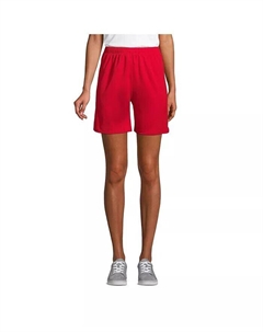 Женские сетчатые спортивные шорты для школьной формы, красный Lands' end