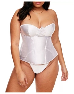 Атласный корсет Laurin больших размеров на косточке, белый Adore me