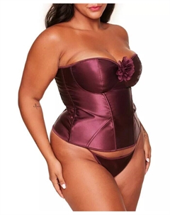 Атласный корсет Laurin больших размеров на косточке, фиолетовый Adore me