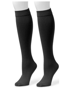 Набор из 2 женских носков до колена на флисовой подкладке, черный, L/XL, мультиколор Muk luks