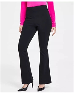 Женские брюки с высокой посадкой и расклешенным краем, черный I.n.c. international concepts