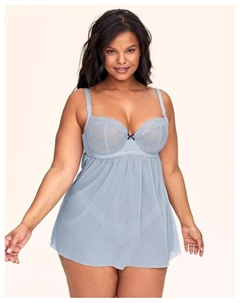 Комплект из бюстгальтера и трусиков Ella больших размеров, черный Adore me