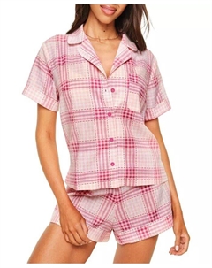 Женский пижамный комплект Lucero с короткими рукавами и шортами, розовый Adore me