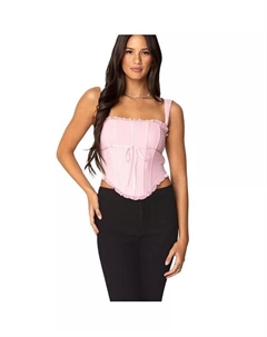 Женский сетчатый корсет-кокетка, розовый Edikted