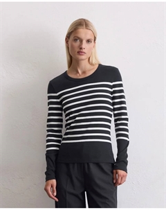 Футболка в полоску с длинными рукавами из чистого органического хлопка, мультиколор Marc o'polo