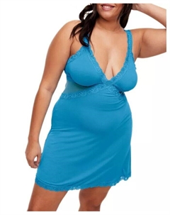 Платье-комбинация размера «Примула» больших размеров, синий Adore me