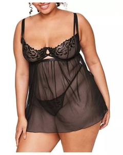 Комплект из бюстгальтера и трусиков Jestina больших размеров, черный Adore me