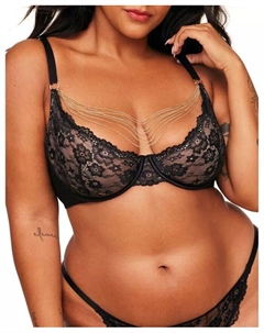 Комплект из бюстгальтера и трусиков Elyza больших размеров, фиолетовый Adore me