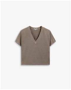 Женская хлопковая футболка с короткими рукавами, серо-коричневый Scalpers