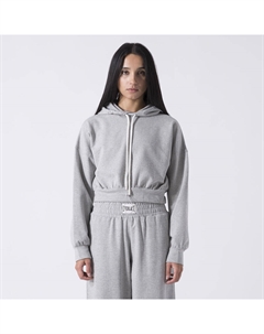 ЭКСКЛЮЗИВНАЯ ТОЛСТОВКА С КАПЮШОНОМ СВОБОДНОГО КРОЯ ИЗ СЕРОГО МЕЛАНЖЕВОГО ХЛОПКА, ПОЛИЭСТЕРА, ЭЛАСТАНА Everlast