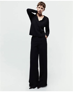 Поло с воротником, черный Сфера