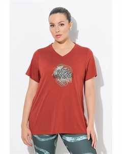 Женская функциональная рубашка антибактериальная с V-образным вырезом и коротким рукавом Ulla popken