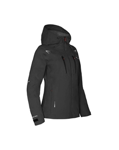 Куртка-дождевик из переработанного материала, сетчатая подкладка, водонепроницаемость 20 000 мм водяного столба, черная Bergson