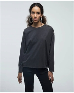 Футболка с стразами, темно-серый Сфера