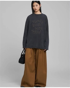 Женская футболка с длинным рукавом и круглым вырезом, черный Replay