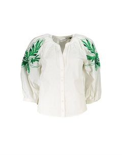 Белая рубашка из полиэстера, белый Desigual