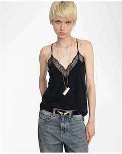 Женский топ Christy из 100% шелка, черный Zadig&voltaire