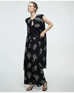 Пуховик из льняного материала, черный Сфера