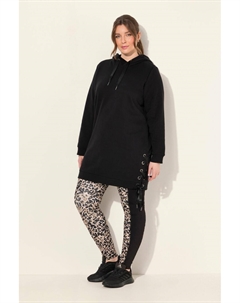 Женская длинная толстовка с капюшоном с атласными лентами и длинными рукавами Ulla popken