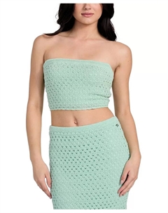 Женский топ-труба без бретелек Luca Pointelle, зеленый Guess